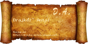 Drajkó Antal névjegykártya